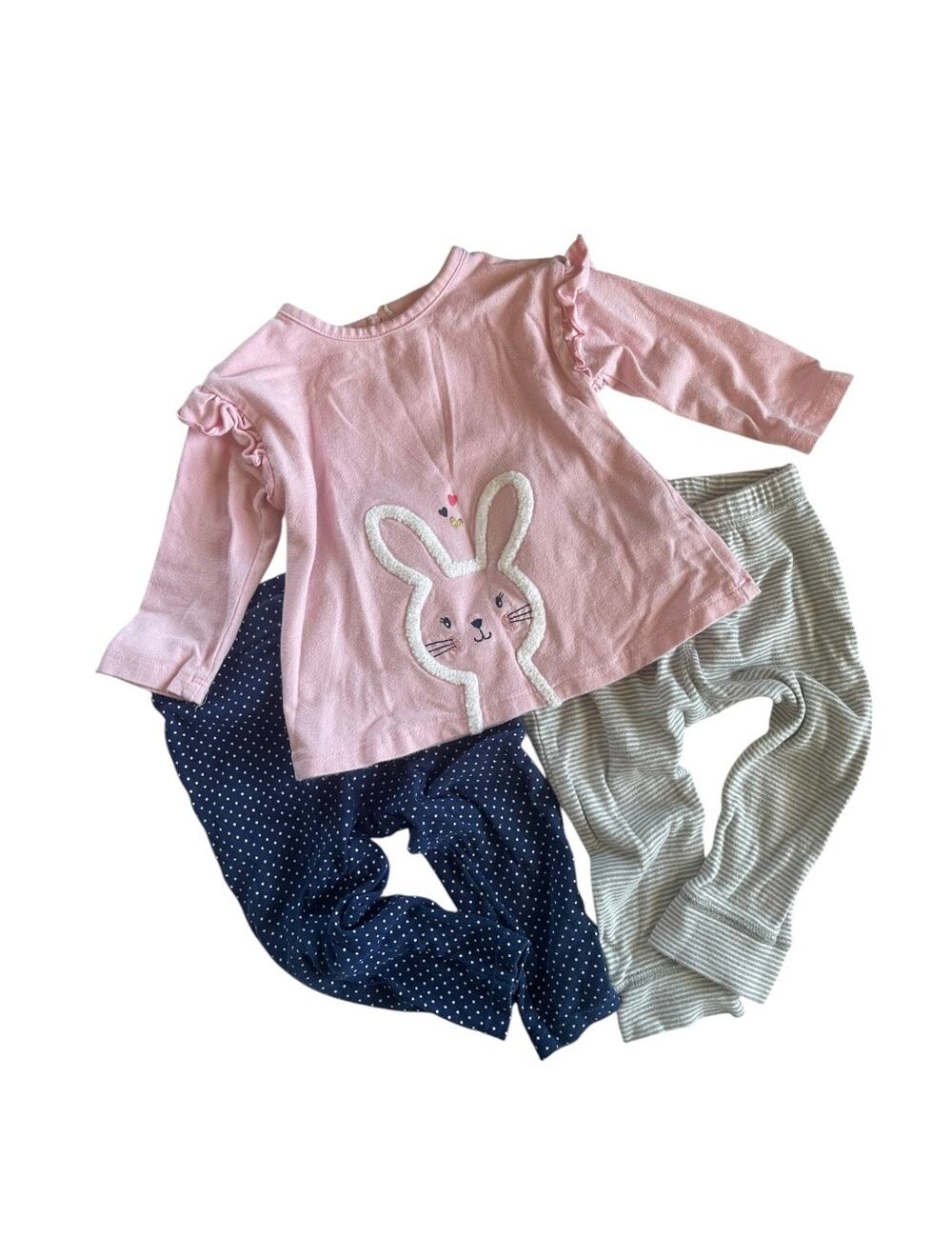 3 PCS Bundle Top Bottom Size 12 Month